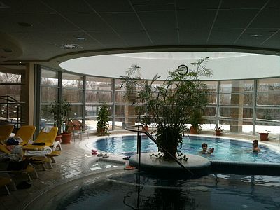 Thermal swimming pool of Visegrad Thermal Hotel for wellness weekend